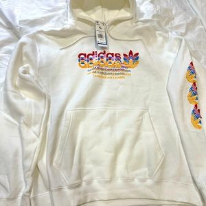 Adidas hoodie white XL
